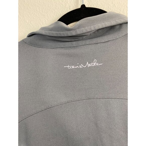 TRAVIS MATHEW Polo SHIRT MENS MEDIUM GRAY Pink Golf Performance Athleisure - Picture 11 of 11